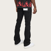 Lazy Stacked Engineered Pants - Glow Black