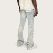 Lazy Stacked Engineered Pants - Norwich Blue