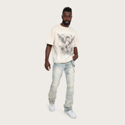 Lazy Stacked Engineered Pants - Norwich Blue