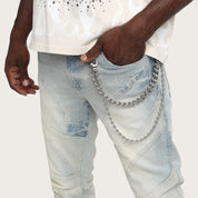 Lazy Stacked Engineered Pants - Norwich Blue