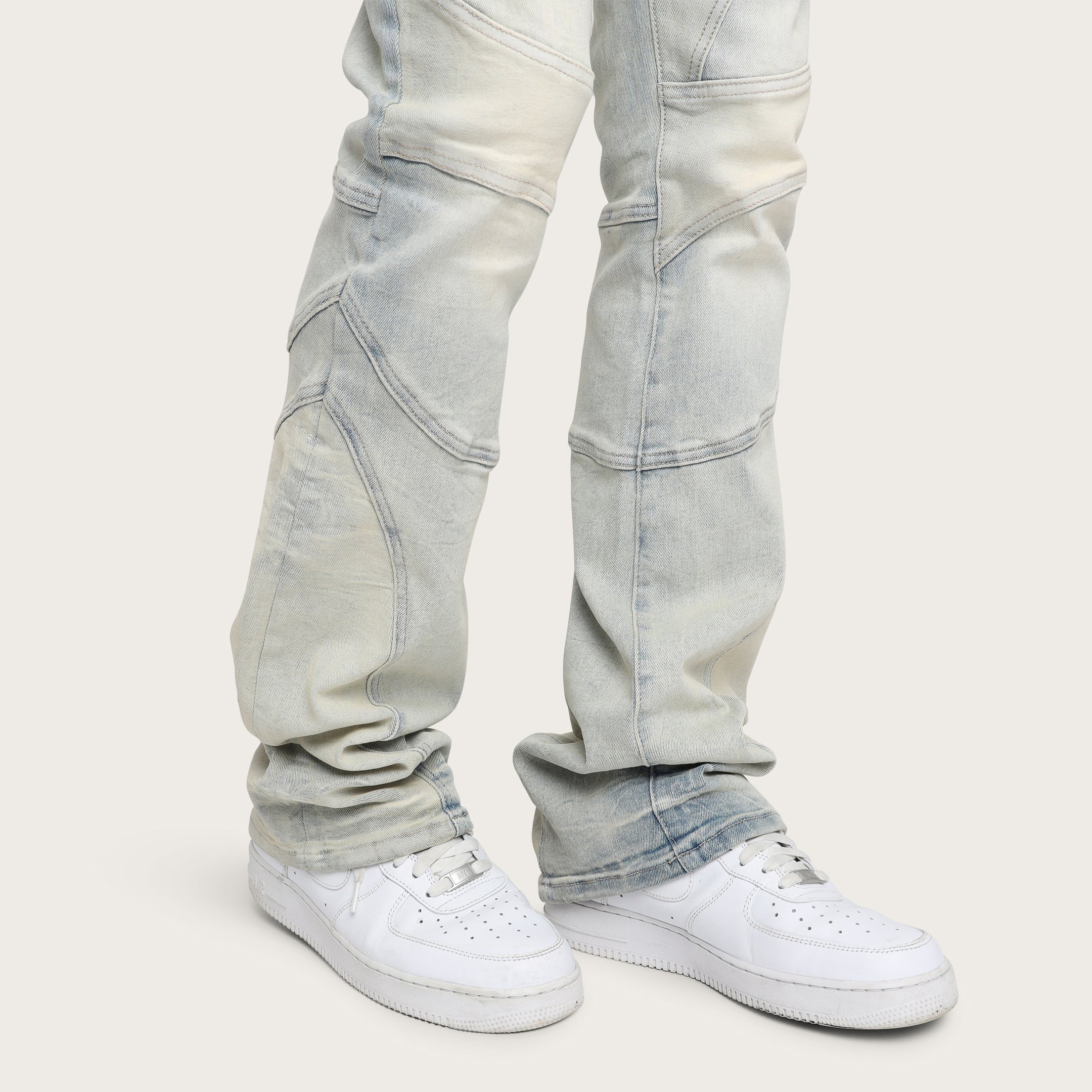 Lazy Stacked Engineered Pants - Norwich Blue
