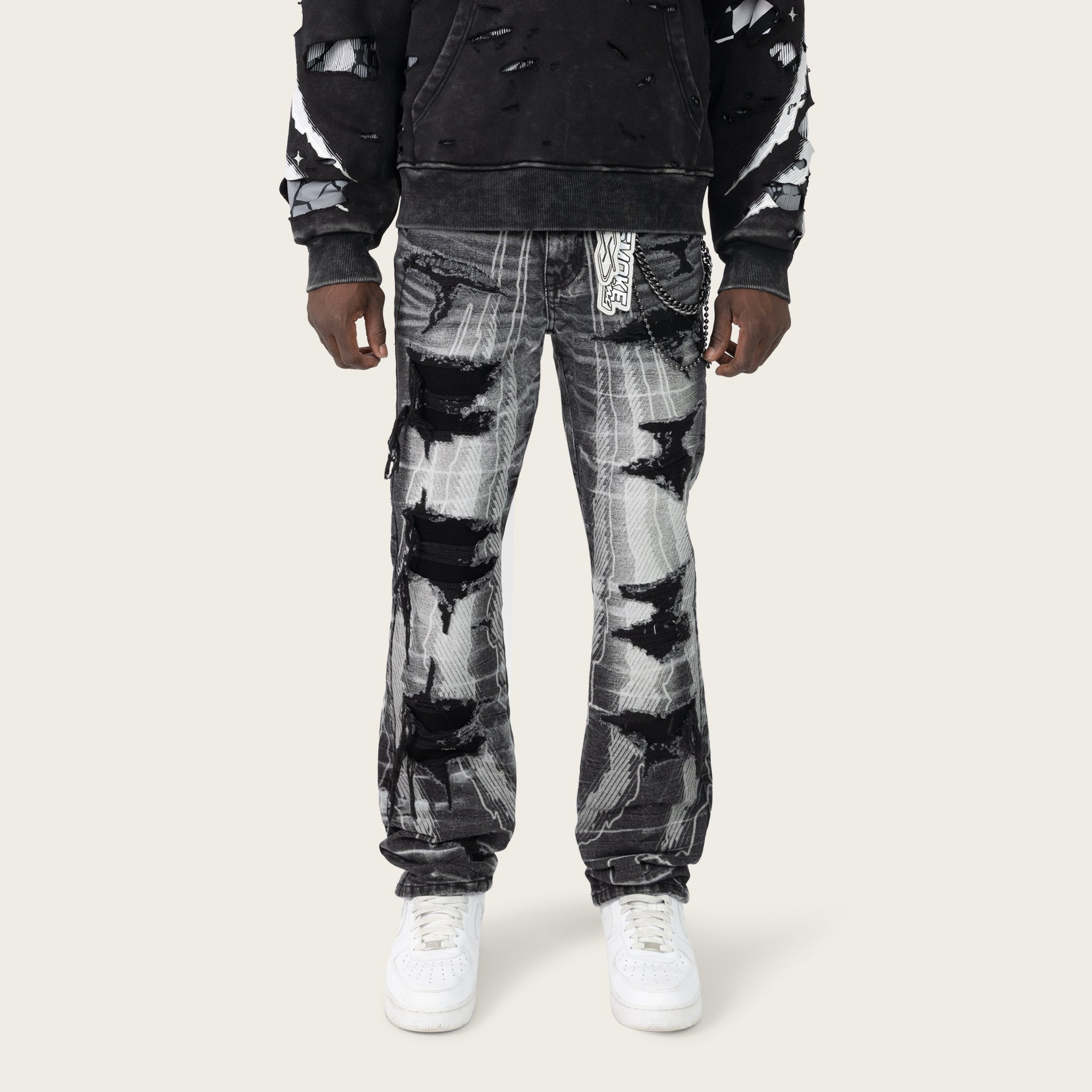 Straight 34 Racing Jeans - Cosmo Black