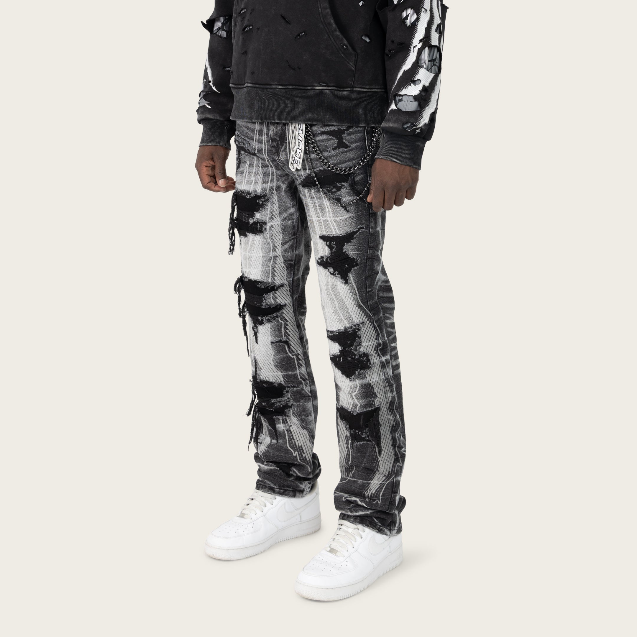 Straight 34 Racing Jeans - Cosmo Black