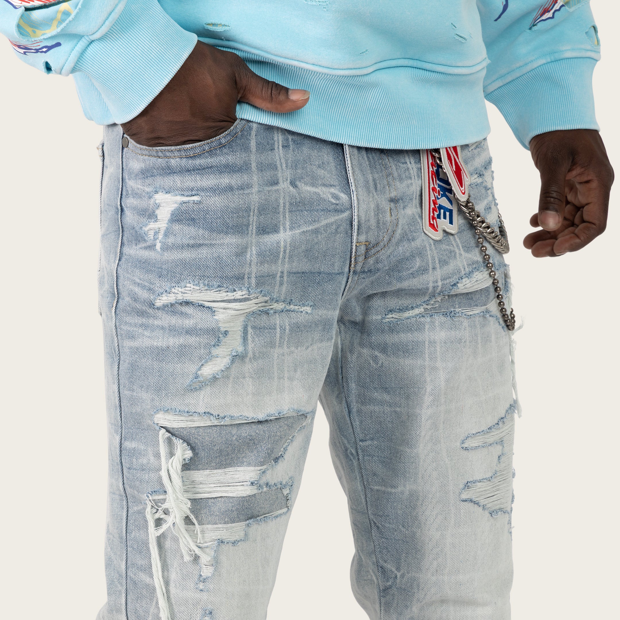 Straight 34 Racing Jeans - Romero Blue