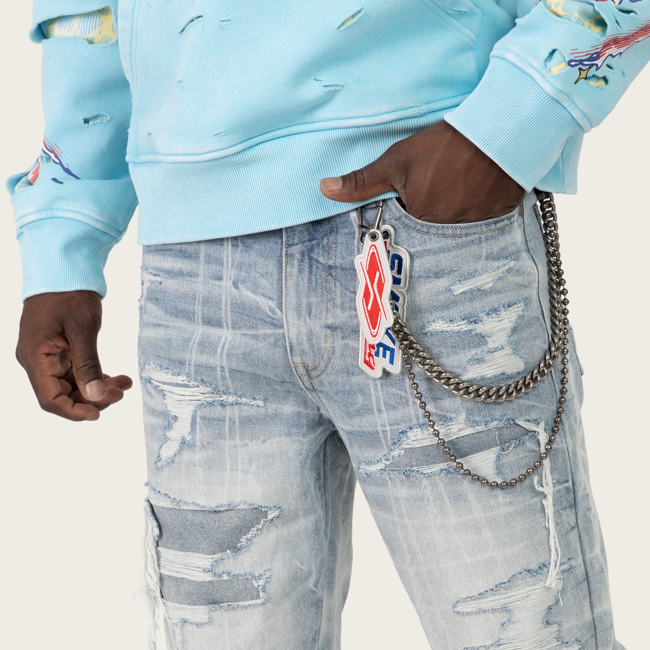 Straight 34 Racing Jeans - Romero Blue