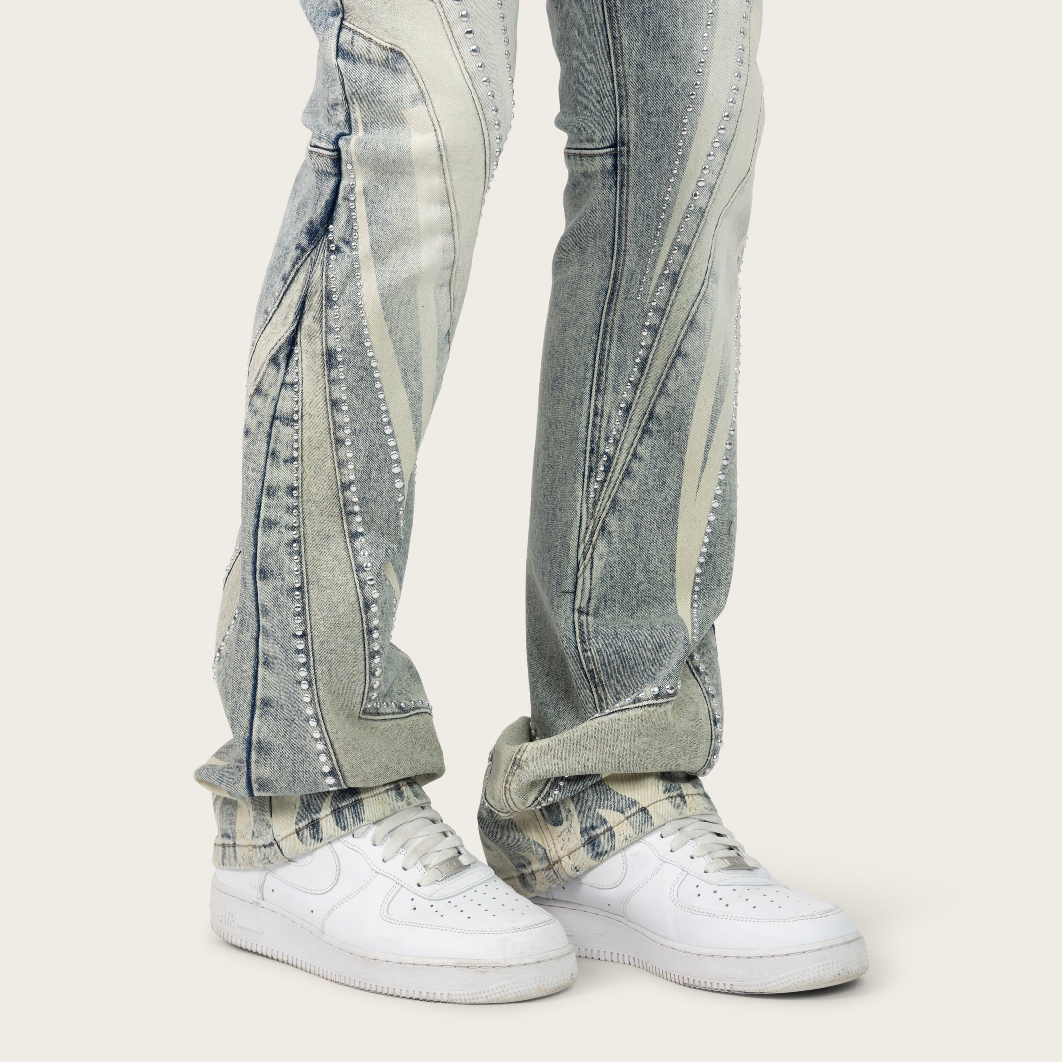 Lazy Stacked Super Sonic Jeans - Ellis Blue