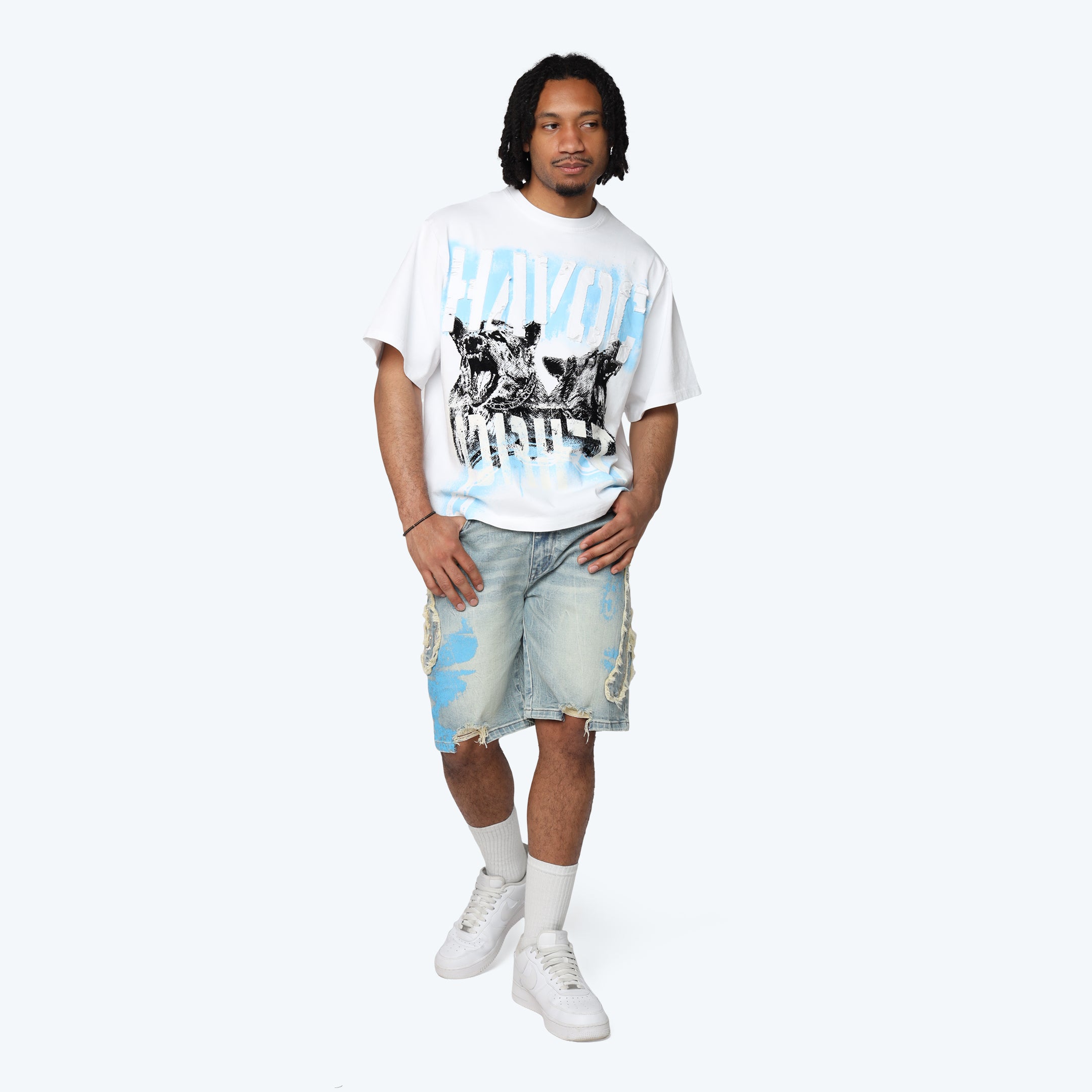 10" Havoc Jean Shorts - Margo Blue