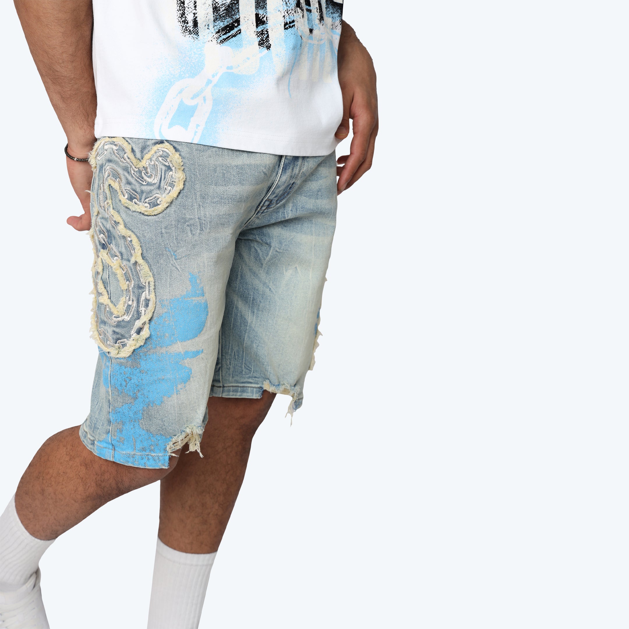 10" Havoc Jean Shorts - Margo Blue