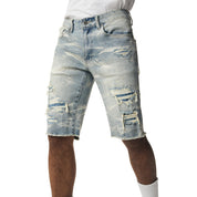 Smoke Rise Essential Jean Shorts - Clyde Blue