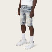 12" Slim Essential Jean Shorts - Farley Blue