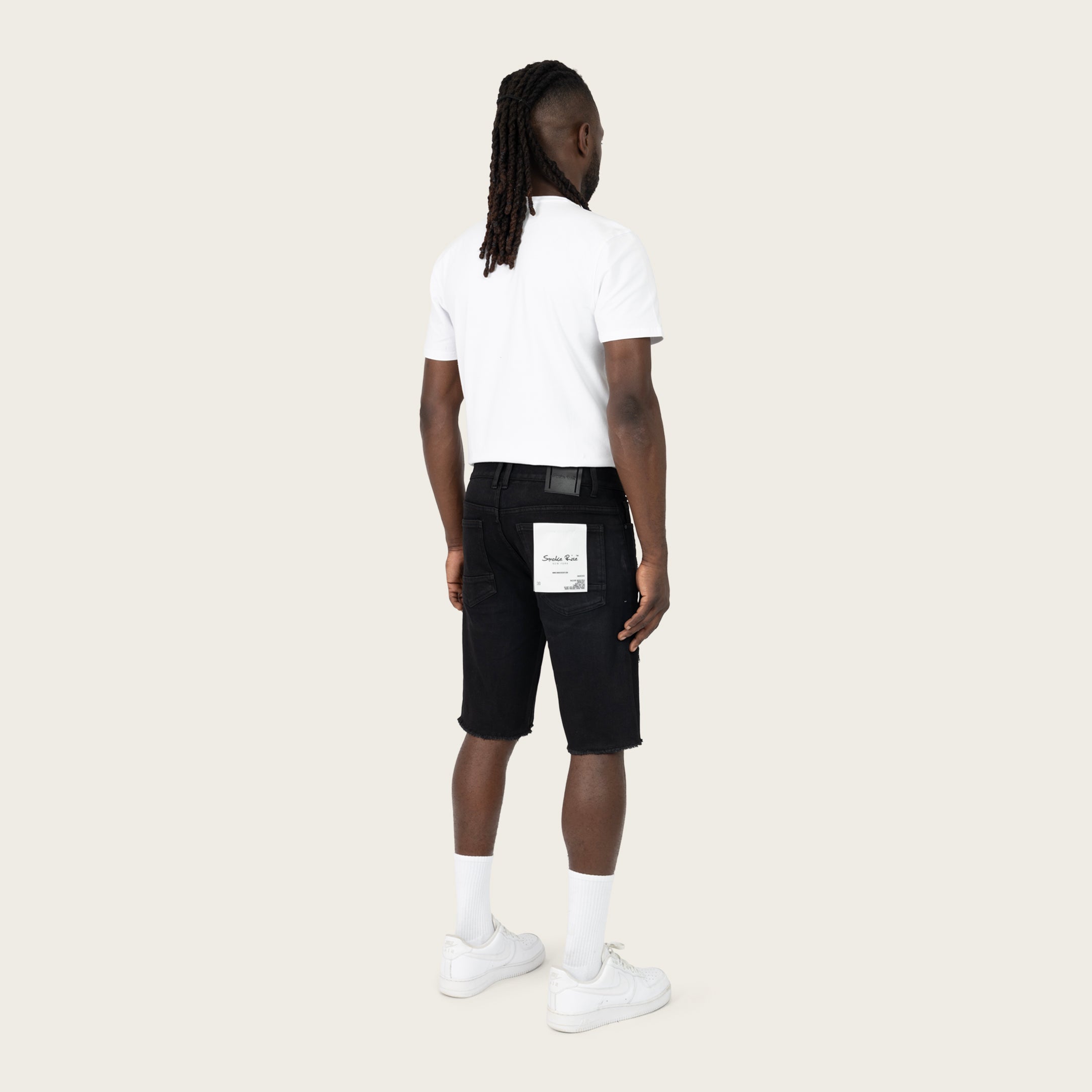 12" Slim Essential Jean Shorts - Glow Black