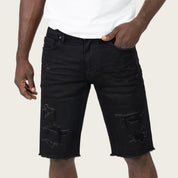 12" Slim Essential Jean Shorts - Glow Black