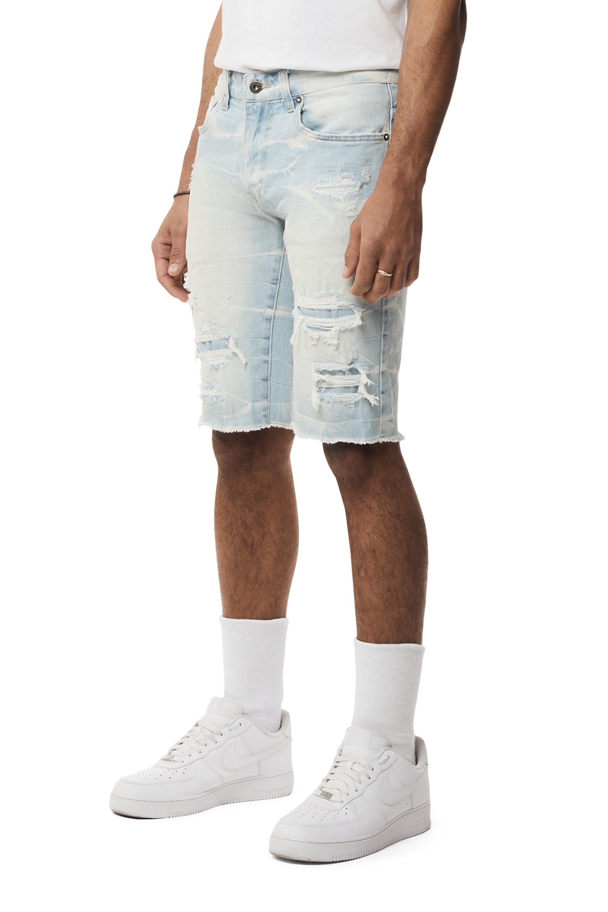 Essential Jean Shorts - Speckle Blue