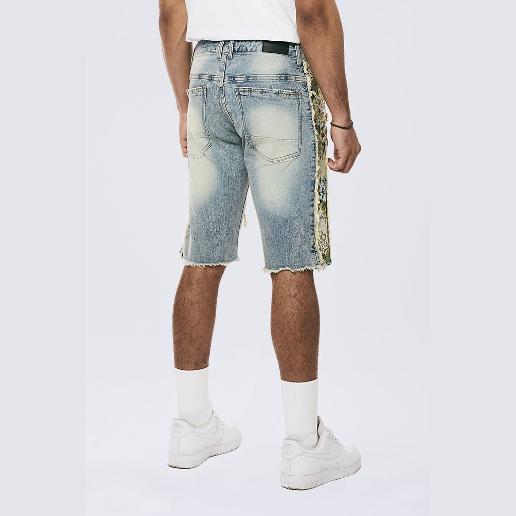 Smoke Rise Tapestry Insert Shorts - Gladstone Blue
