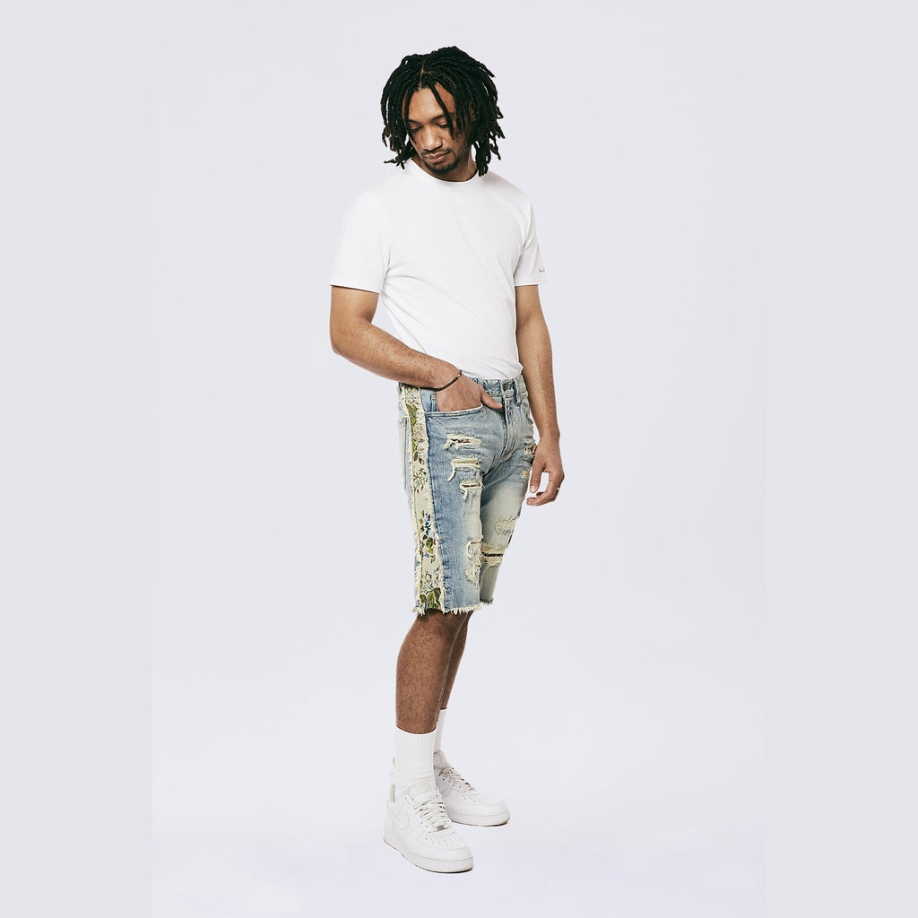 Smoke Rise Tapestry Insert Shorts - Gladstone Blue