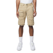 Smoke Rise Multi Cargo Twill Shorts - Khaki