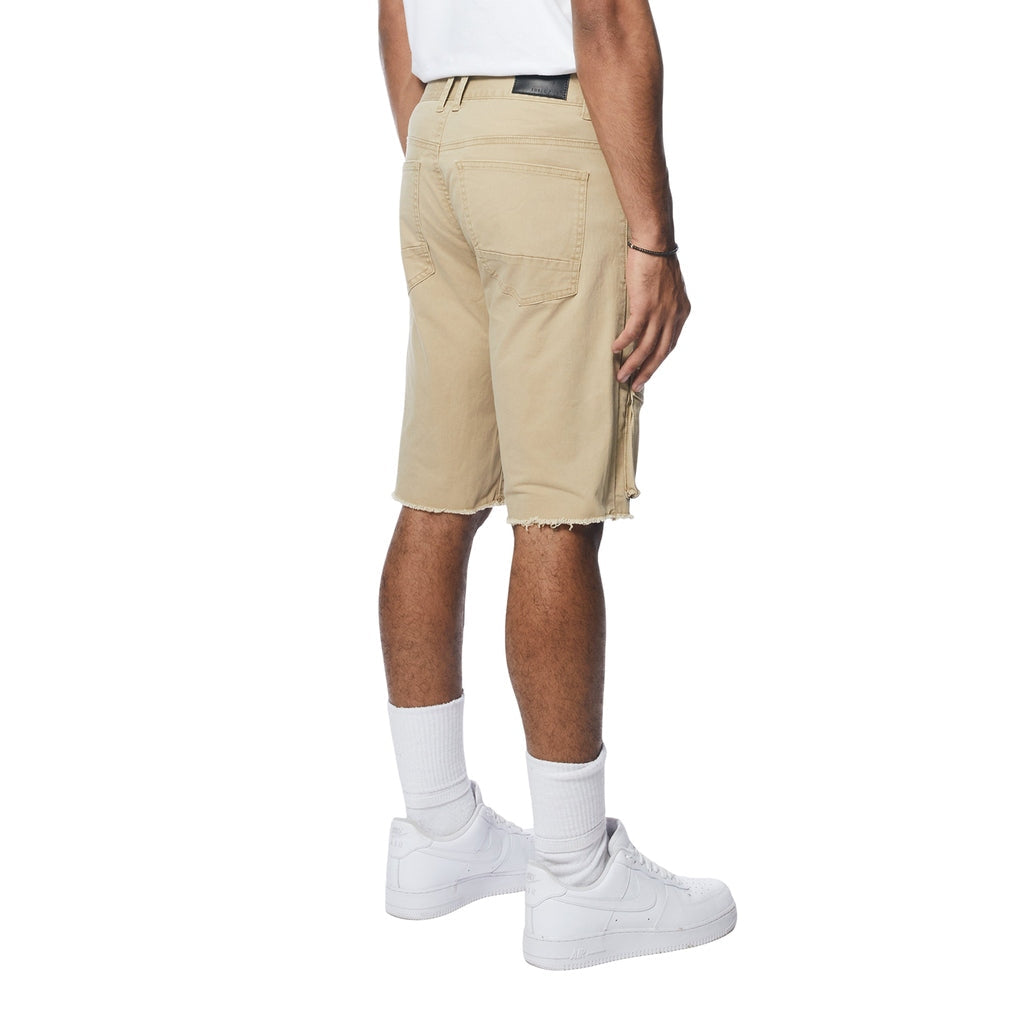 Smoke Rise Multi Cargo Twill Shorts - Khaki