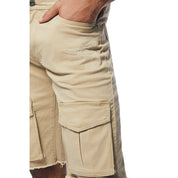 Smoke Rise Multi Cargo Twill Shorts - Khaki