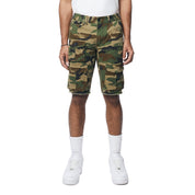 Smoke Rise Multi Cargo Twill Shorts - Wood Camo