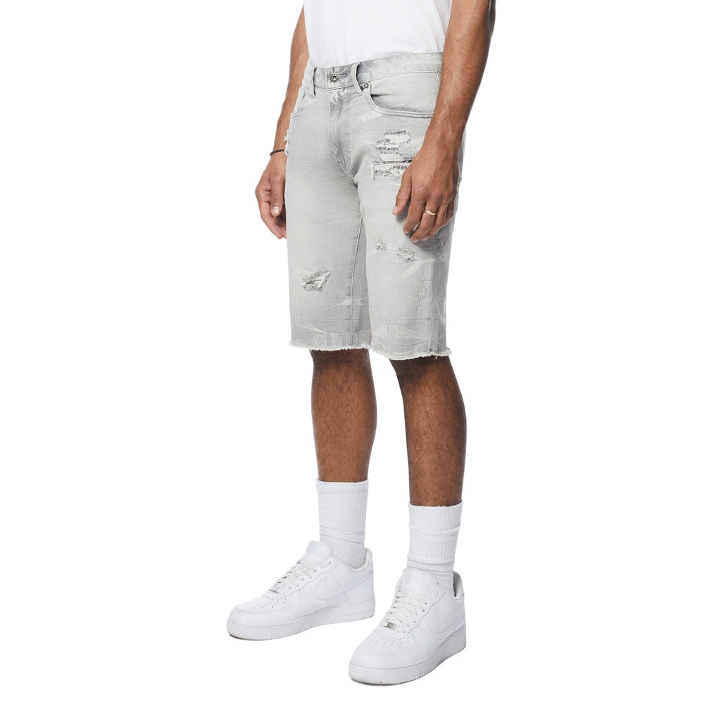 Smoke Rise Essential Jean Shorts - Cloud Grey