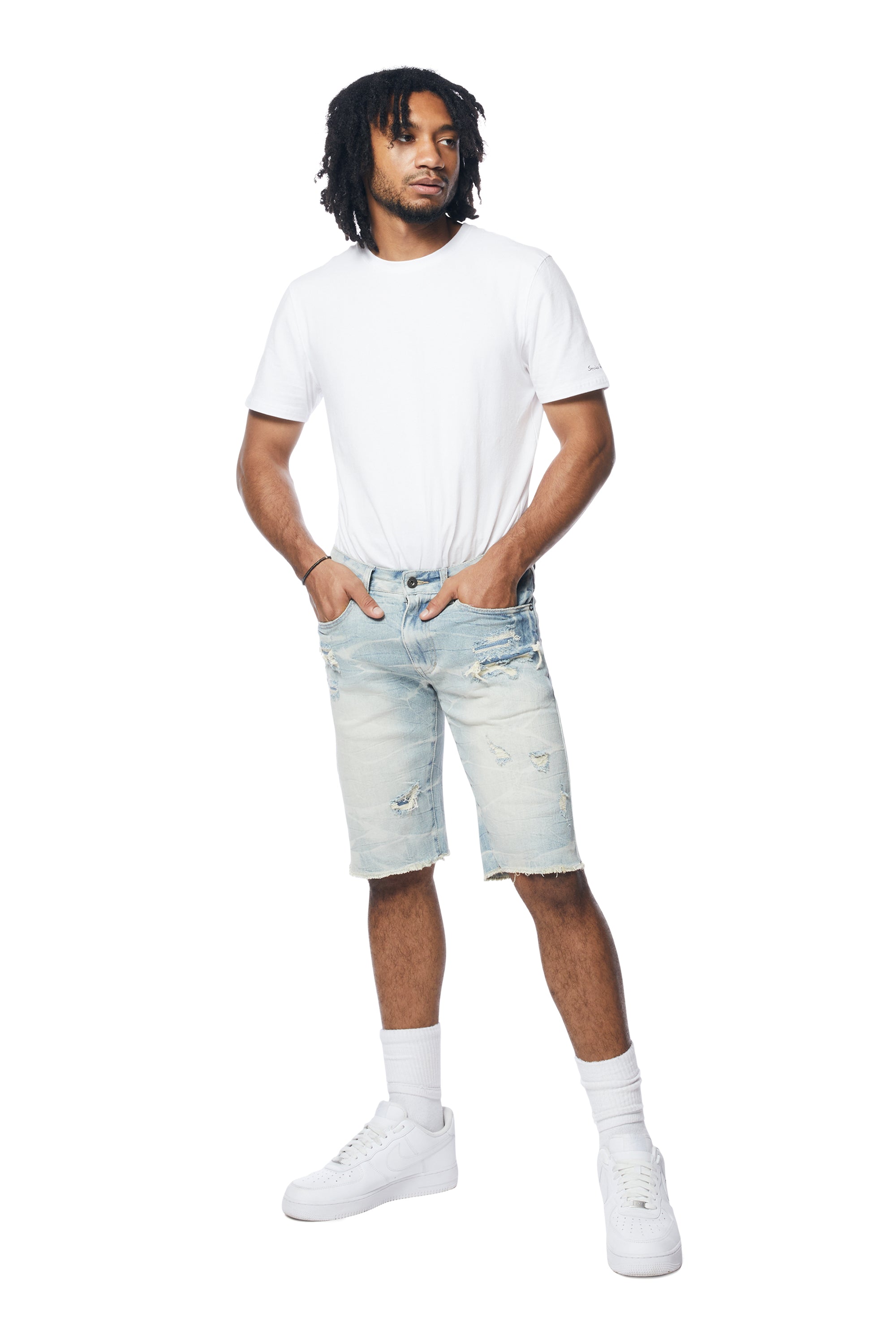 13.5" Slim Essential Jean Shorts - Maple Blue