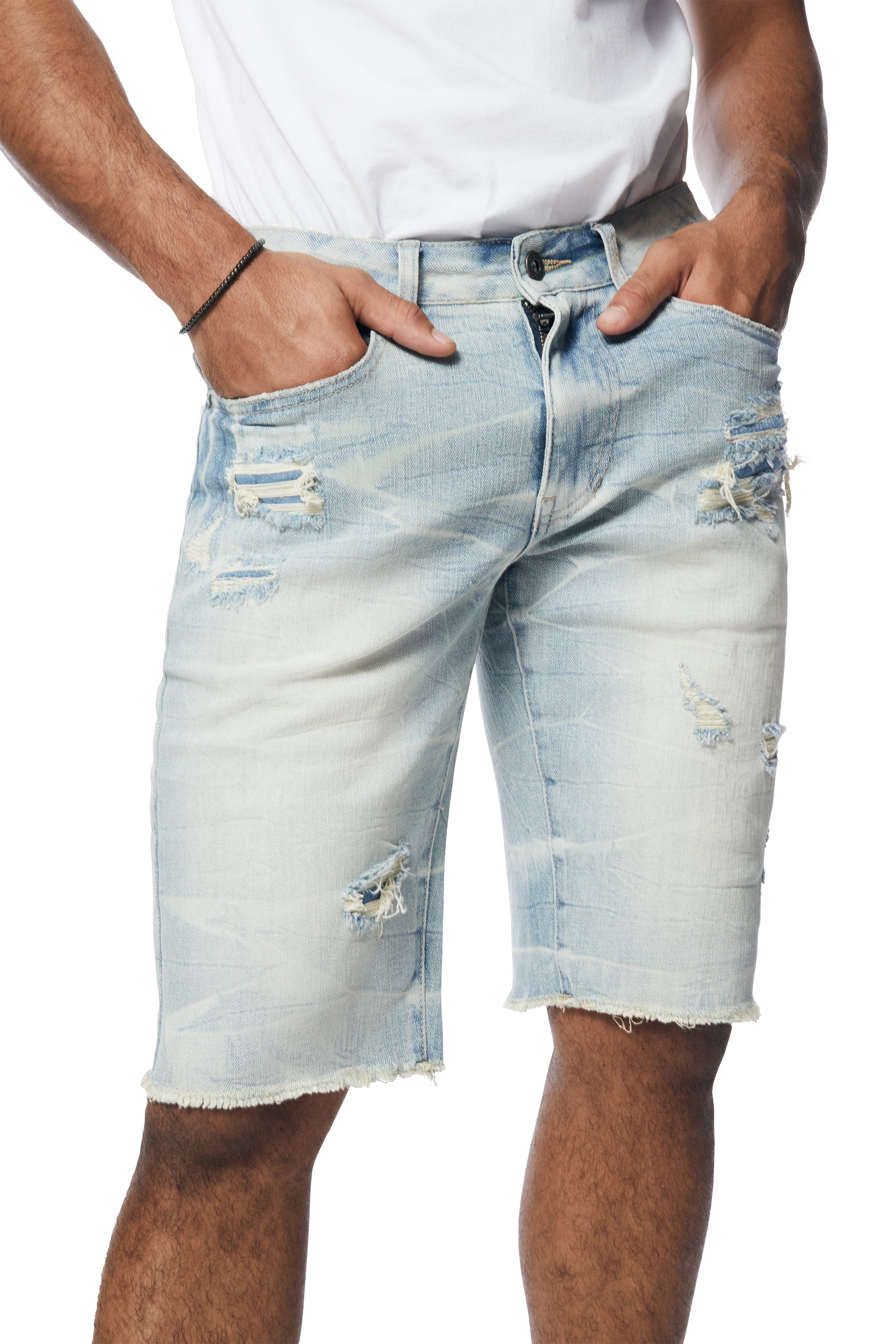 13.5" Slim Essential Jean Shorts - Maple Blue