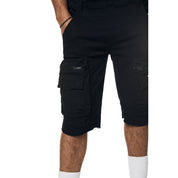 Smoke Rise Utility Twill Overall Shorts - Black