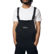 Smoke Rise Utility Twill Overall Shorts - Black