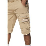 Smoke Rise Utility Twill Overall Shorts - Khaki