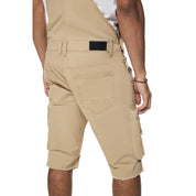 Smoke Rise Utility Twill Overall Shorts - Khaki