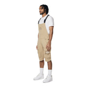 Smoke Rise Utility Twill Overall Shorts - Khaki