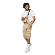 Smoke Rise Utility Twill Overall Shorts - Khaki