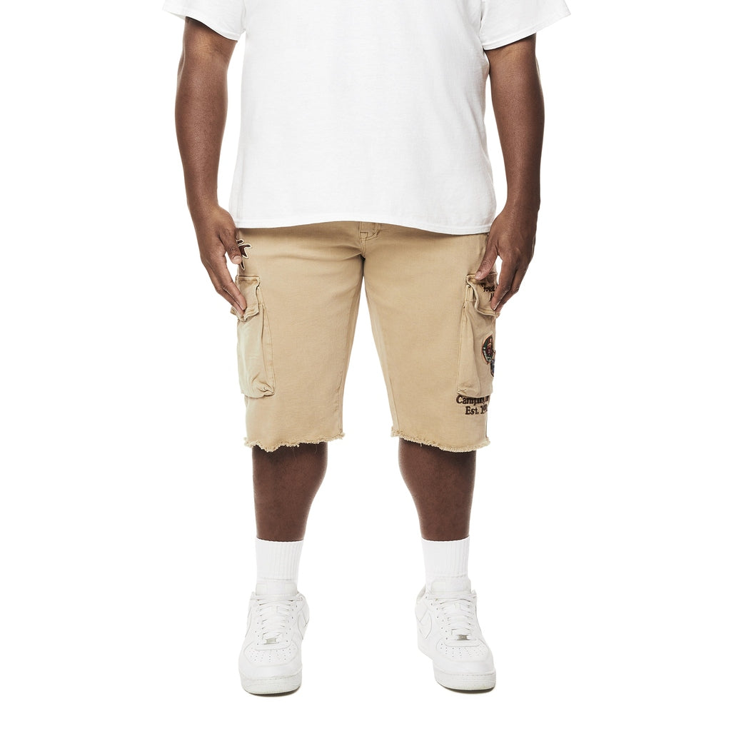 Smoke Rise Big and Tall Big and Tall - Forest Collection Cargo Twill Shorts - Khaki