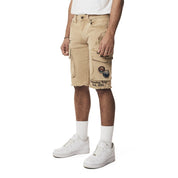 Smoke Rise Forest Collection Cargo Twill Shorts - Khaki