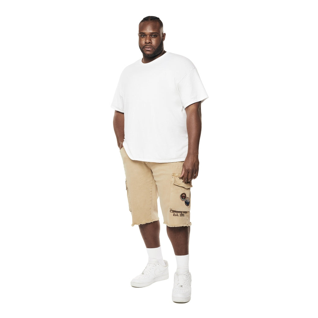 Smoke Rise Big and Tall Big and Tall - Forest Collection Cargo Twill Shorts - Khaki