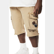 Smoke Rise Big and Tall Big and Tall - Forest Collection Cargo Twill Shorts - Khaki