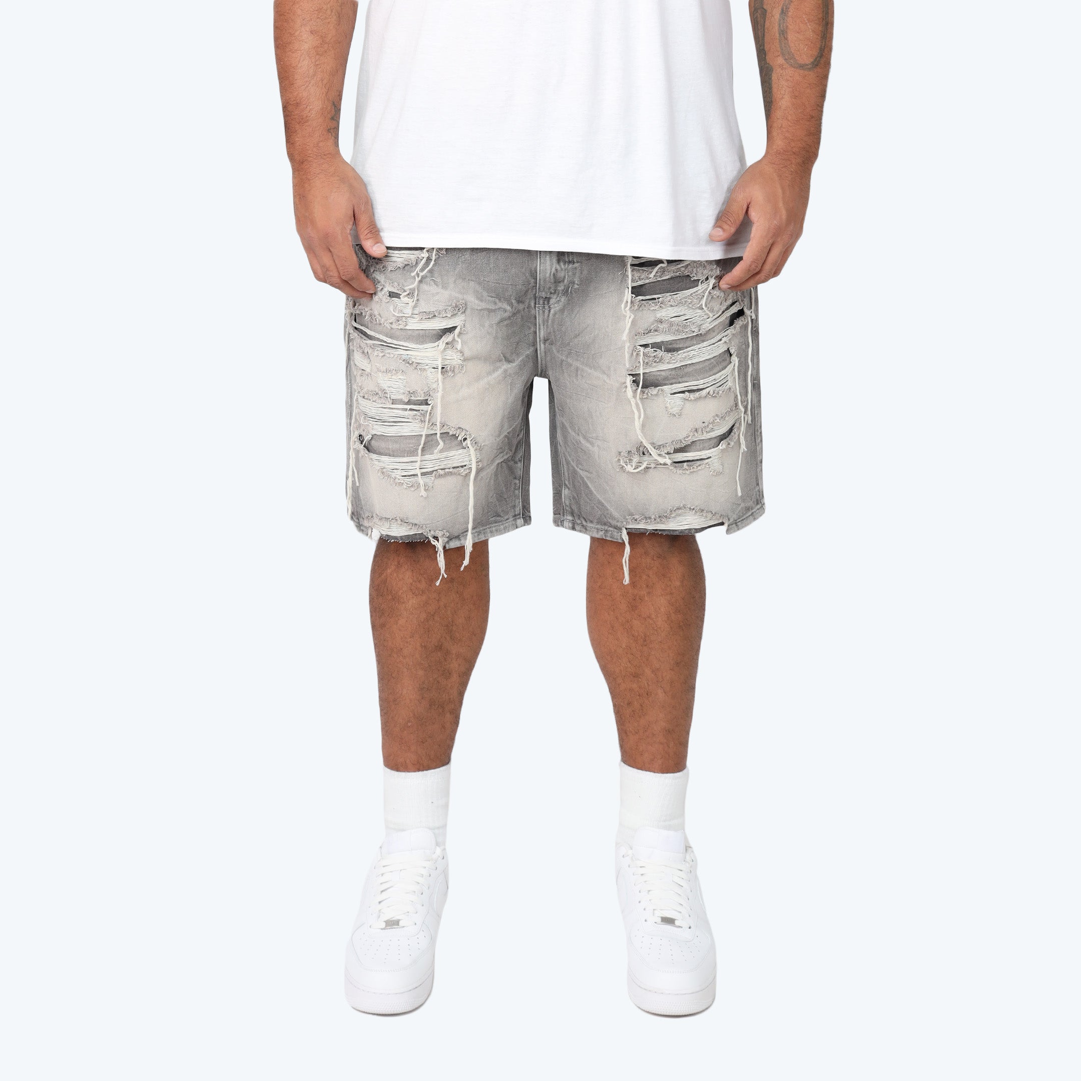Big and Tall - Heavy Rip & Repair Jean Shorts
