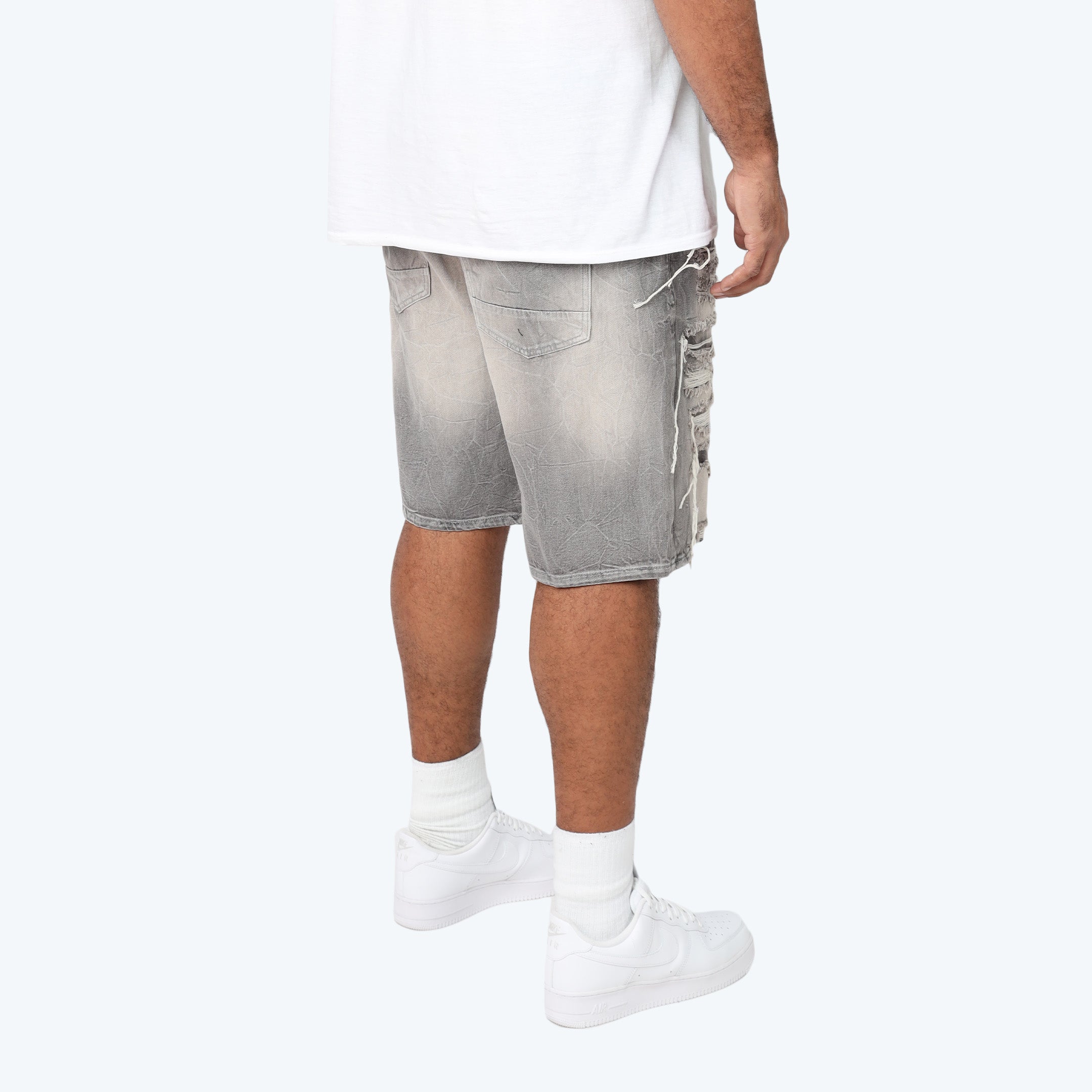 Big and Tall - Heavy Rip & Repair Jean Shorts