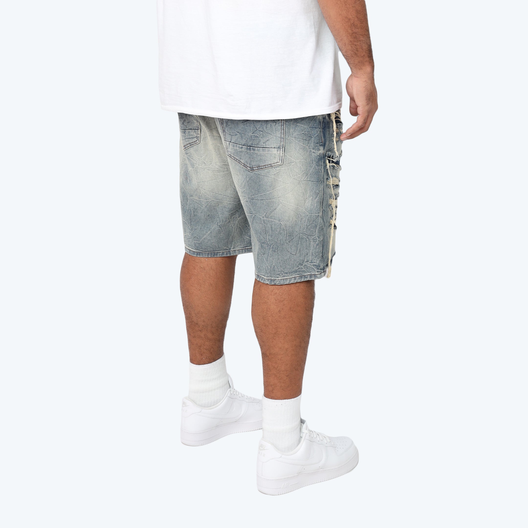Big and Tall - Heavy Rip & Repair Jean Shorts