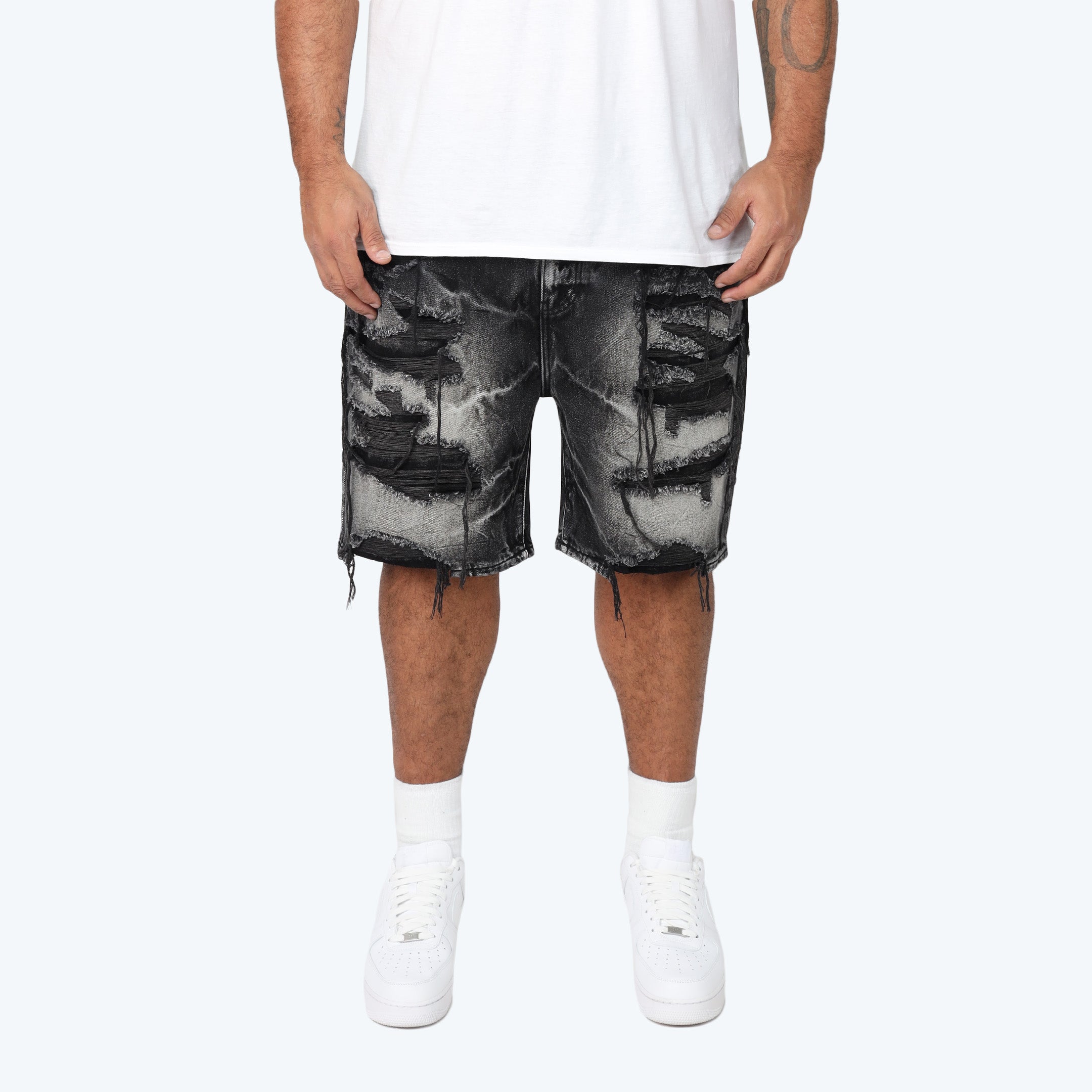 Big and Tall - Heavy Rip & Repair Jean Shorts