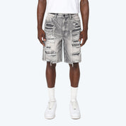 Heavy Rip & Repair Jean Shorts