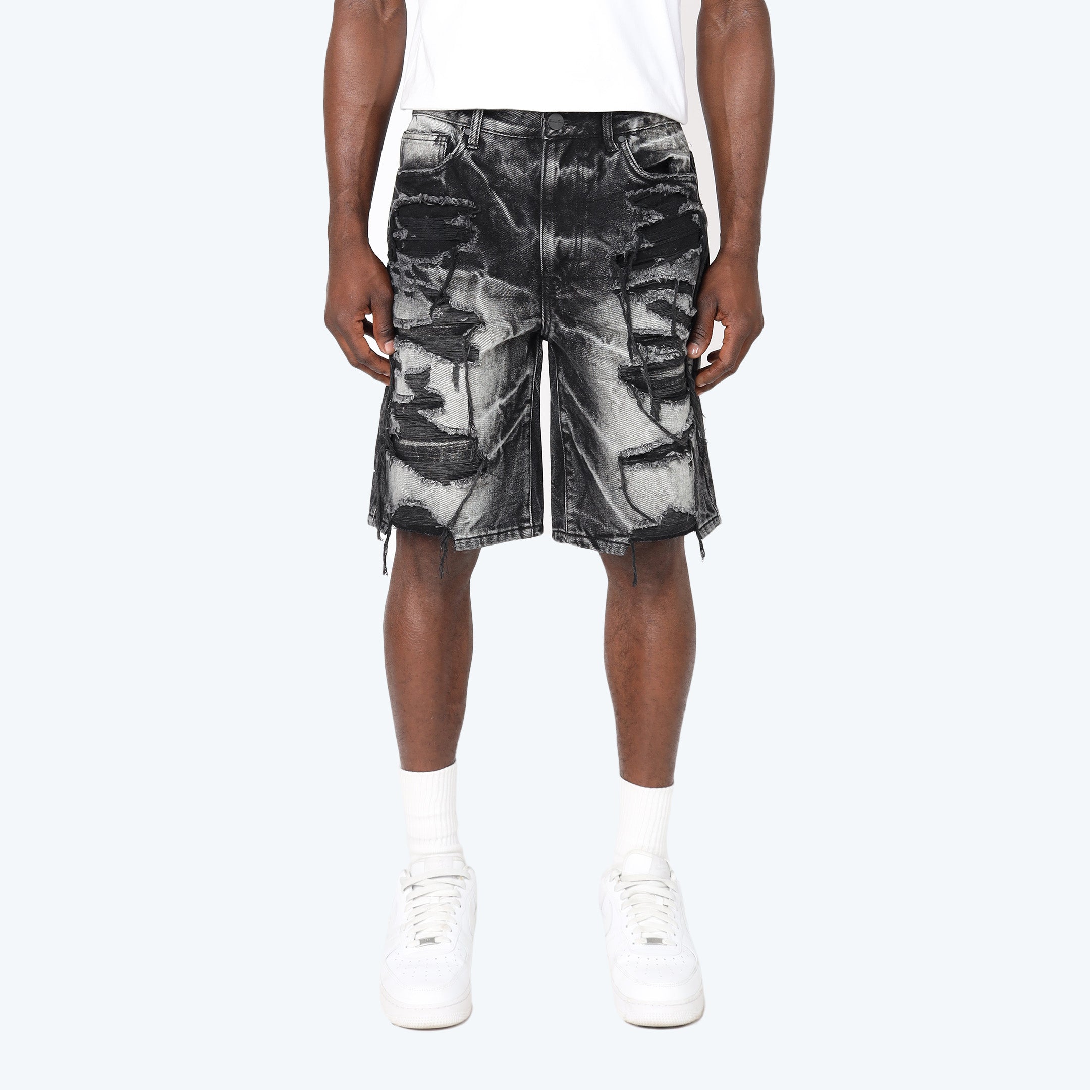 10" Heavy Rip & Repair Jean Shorts