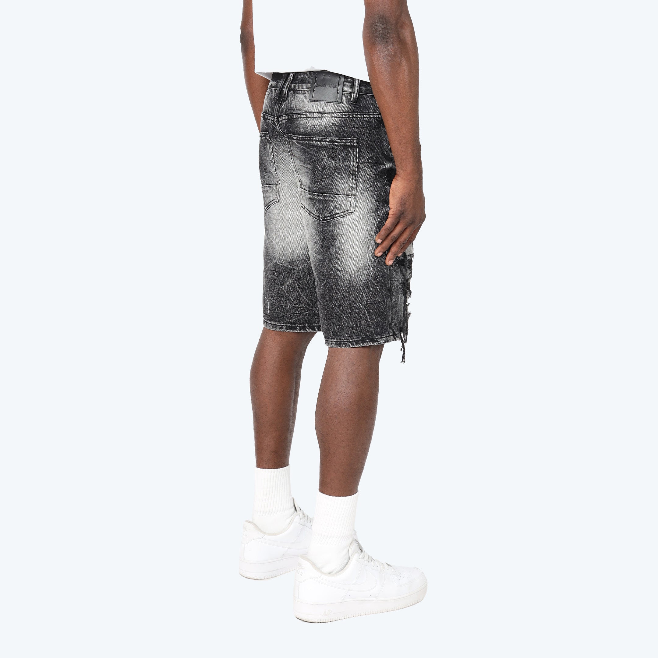 Heavy Rip & Repair Jean Shorts