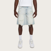 10" Comfort Fit Essential Jean Shorts - Lotus Blue