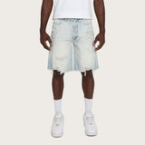 10" Comfort Fit Essential Jean Shorts - Lotus Blue