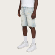 10" Comfort Fit Essential Jean Shorts - Lotus Blue