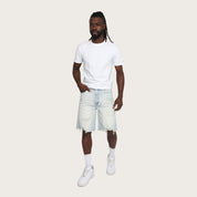 10" Comfort Fit Essential Jean Shorts - Lotus Blue