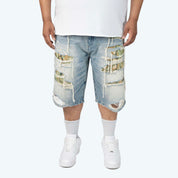 Big and Tall - Skater Tapestry Jean Shorts