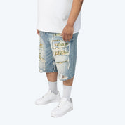 Big and Tall - Skater Tapestry Jean Shorts