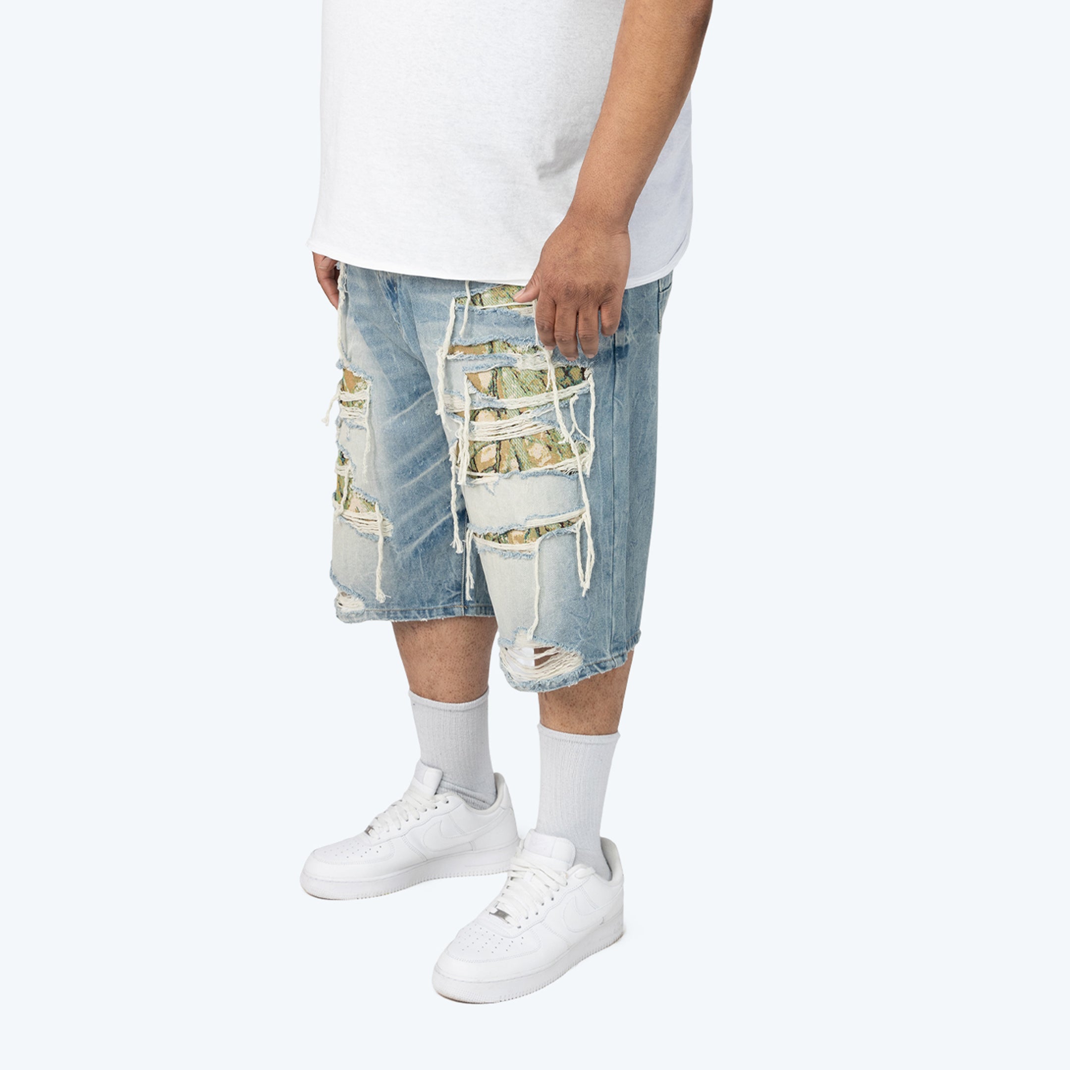 Big and Tall - Skater Tapestry Jean Shorts